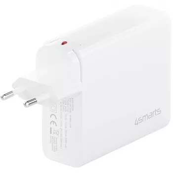 Innenraum-Schnellladegerät 4smarts 545200 — 200 W, 4× USB-C, 100–240 V, 1,5 m Kabel, Weiß