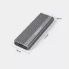 Qoltec Gehäuse für M.2-SATA-(NGFF)-SSD, USB-C