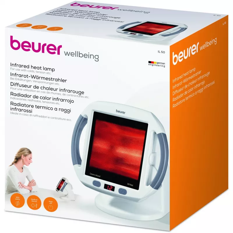 Beurer IL50 Infrarot-Wärmendlampe 300 W mit Timer
