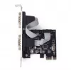 Interne serielle Karte GEMBIRD SPC-22 PCIe RS-232 Low-Profile, WCH382, 16000 Kbit/s, 67×120×20 mm, schwarz