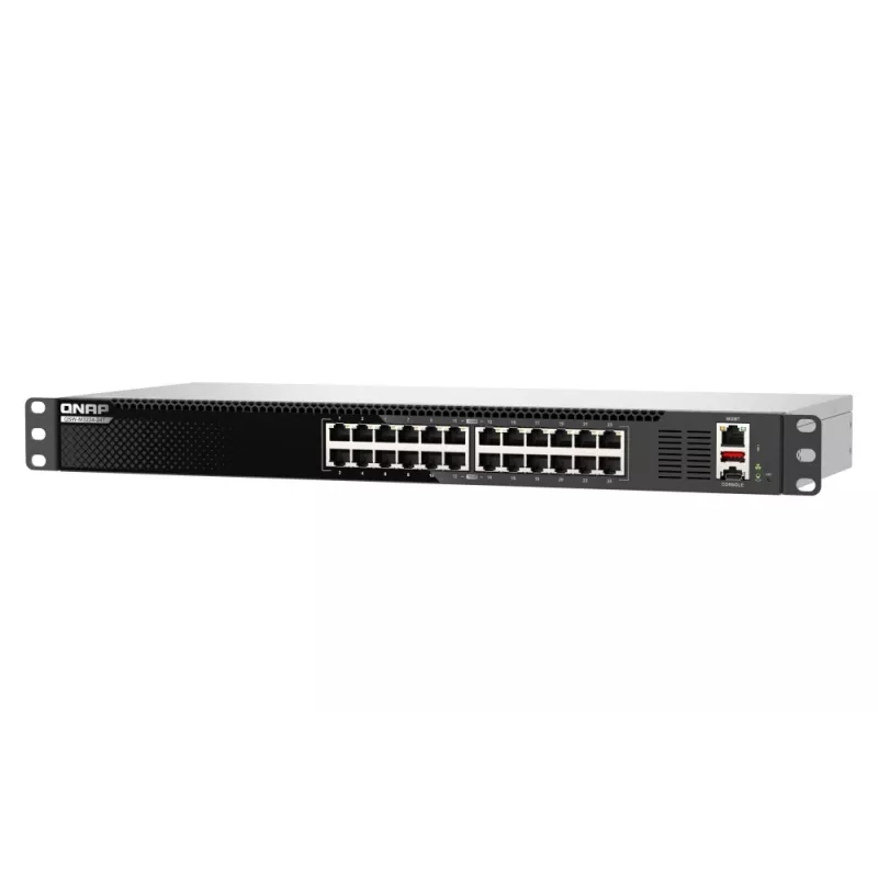 QNAP QSW-M3224-24T Netzwerk-Switch Managed L3 10G Ethernet (100/1000/10000) 1U Schwarz, Silber