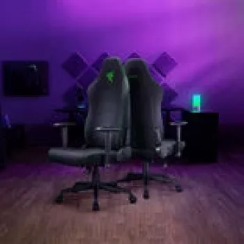 Gaming-Stuhl Razer Iskur V2 X Fabric schwarz – ergonomisches Design, Lendenwirbelstütze, Stoffbezug