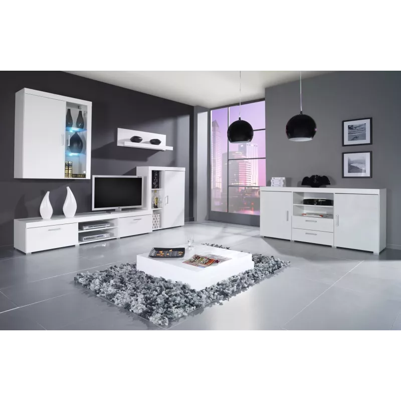 Cama Sideboard SAMBA weiß/weiß glänzend