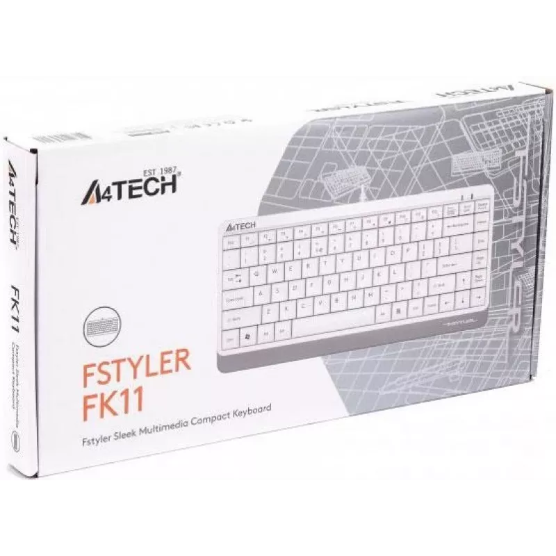 Tastatur A4Tech FSTYLER FK11 Weiß A4TKLA47119 (A4TKLA47119)