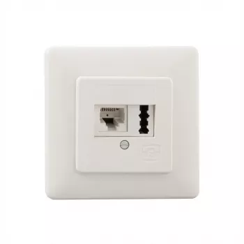 Netzwerkdose RJ-45 Rutenbeck 13311201 Weiß