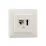 Netzwerkdose RJ-45 Rutenbeck 13311201 Weiß