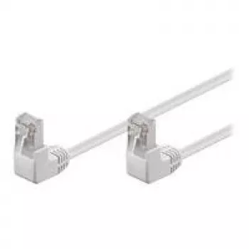 Patchkabel Goobay CAT 5e 2x 90° abgewinkelt F/UTP 3m Weiß
