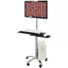 Value 17.99.1174 Mobiler Sitz-/Steh-PC-Arbeitsplatz Silber