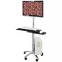Value 17.99.1174 Mobiler Sitz-/Steh-PC-Arbeitsplatz Silber