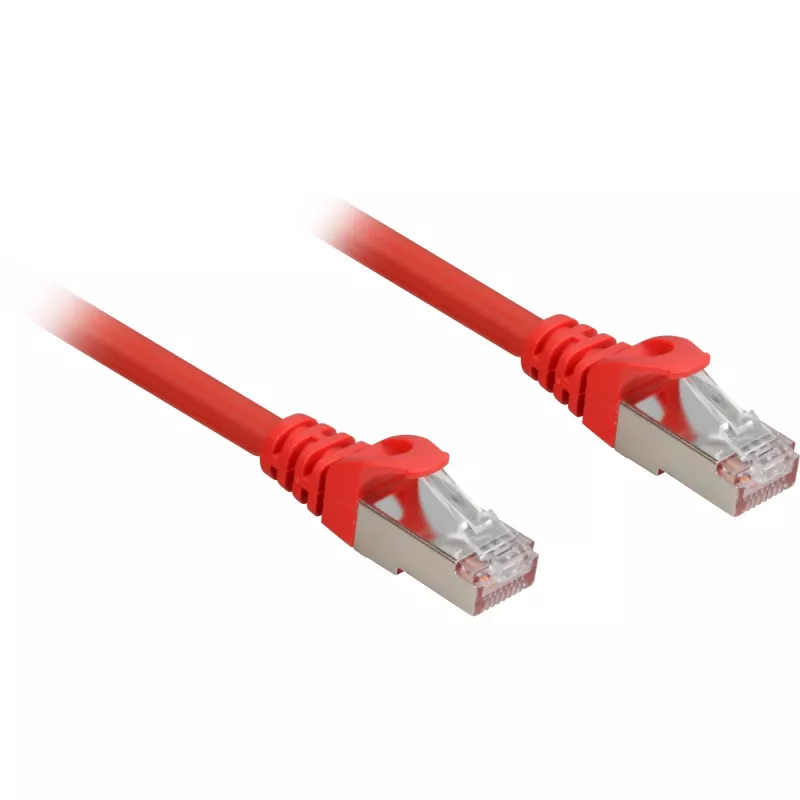 Patchkabel RJ45 Cat.6a SFTP (Rot, 10 Meter, LSOH (halogenfrei))