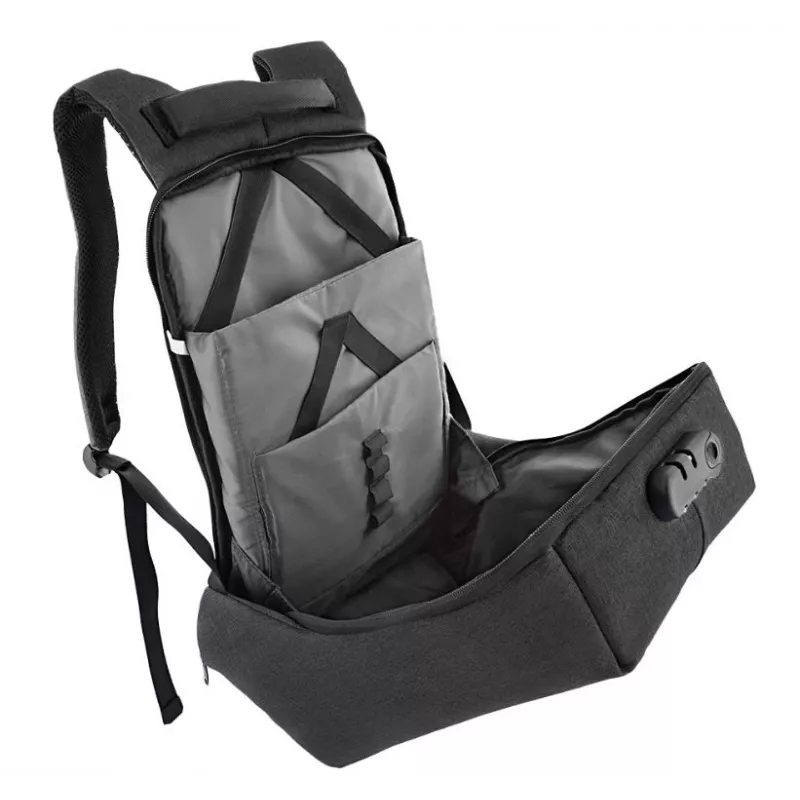 Rucksack Tellur Notebook 15.6 Antitheft mit USB-Anschluss, Schwarz