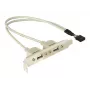 Slotbracket 1x interner USB 5-Pin auf 2x externe USB 2.0 DeLOCK 71000