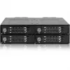 ICY DOCK - ToughArmor MB720MK-B V3 - 4x PCIe 4.0 M.2 NVMe zu 4x OCuLink in 1x 5,25 Schacht mobiler Rahmen Metall schwarz mit Schlüsselsperre (Tri-Mode-kompatibel)