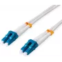 ROLINE Glasfaserkabel Duplex - 9/125µm OS2 - LC-APC/LC-APC - stahlarmiert - LSOH - weiß - 10 m