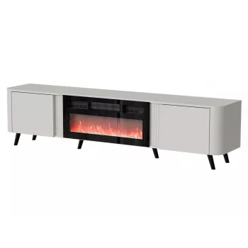 TV-Schrank Cama Meble Volare 200 x 39 x 49 cm cashmere mit elektrischem Kamin