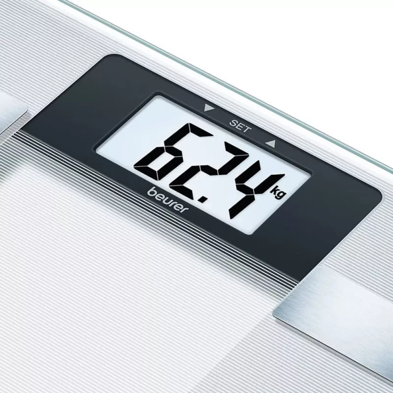 Beurer BG 13 Square Grau, Transparent elektronische Personenwaage