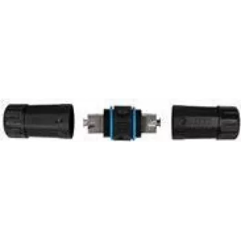 LogiLink Professional - Network Coupler - IDC, 8-pin to IDC, 8-pin - Shielded -Cat.7 Rohkabel - outdoors - Schwarz