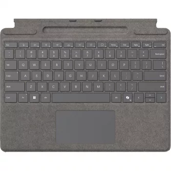 Microsoft Surface Pro Tastatur mit Slim Pen für Unternehmen QWERTZ Deutsch Microsoft Cover Port Platin
