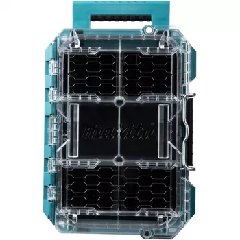 MAKTRAK Organizer kompakt, Werkzeugkiste Blau/transparent, transparenter Deckel