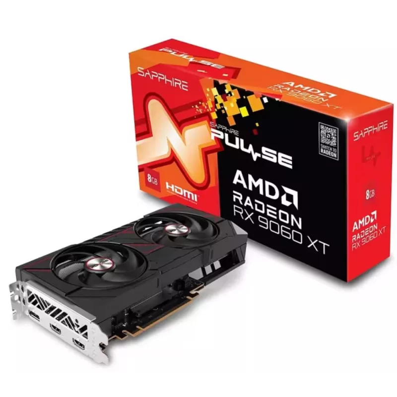 Grafikkarte Sapphire Radeon RX 9060 XT 8GB GDDR6, 128-Bit, PCIe 5.0, 3320 MHz, 2x DP + HDMI