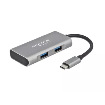 USB-Hub DeLOCK Externer USB 10 Gbps USB Typ-C Hub 63260