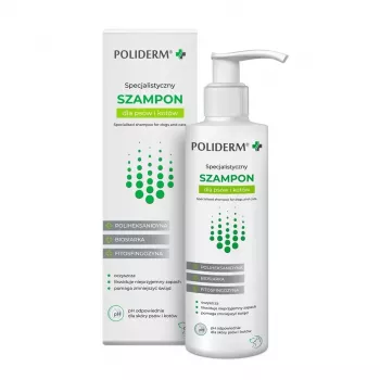 Anti-Schuppen-Shampoo JM Sante Poliderm für Hunde und Katzen 250 ml, reinigende Formel