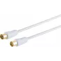 Koaxialkabel ShiverPeaks 80025-128G, 5 m, IEC auf IEC, weiß
