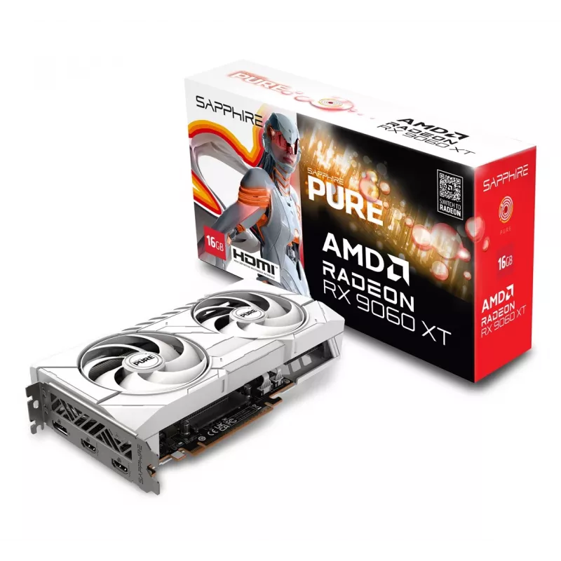SAPPHIRE PURE Radeon RX 9060 XT Gaming OC 16GB Grafikkarte