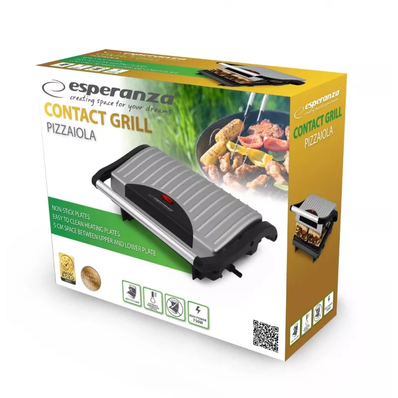 Esperanza Ekg005 Elektro-Kontaktgrill Pizzaiola Ekg005