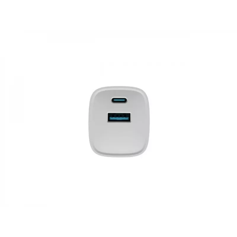Kabelgebundenes Ladegerät für Mobilgeräte NATEC NUC-2140, 30W, USB-C PD 3.0 + USB-A, Samsung AFC, Weiß