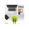USB-A-auf-Lightning-Kabel GOOBAY 2 m, Textilmantel, 3,3 mm Durchmesser, Space Grau/Silber