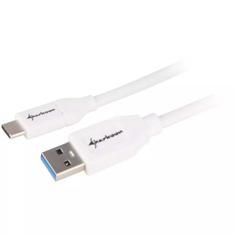 USB 3.2 Gen 2 Kabel, USB-A Stecker > USB-C Stecker (Weiß, 0,5 Meter)