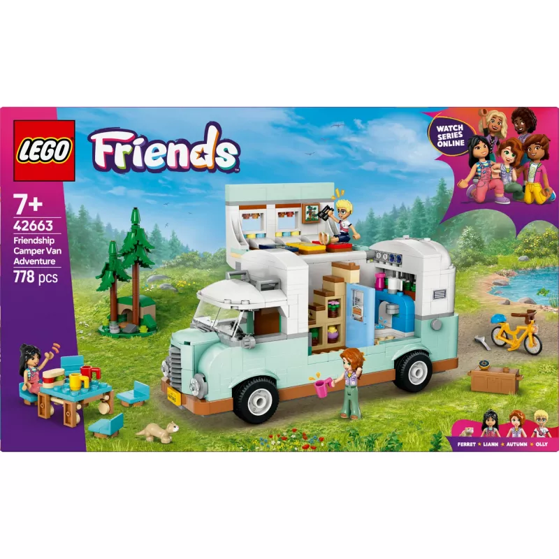LEGO Motor Home Set 42663 — LEGO Friends Wohnmobil, 778 Teile, 3 Mini-Puppen, ab 7 Jahren