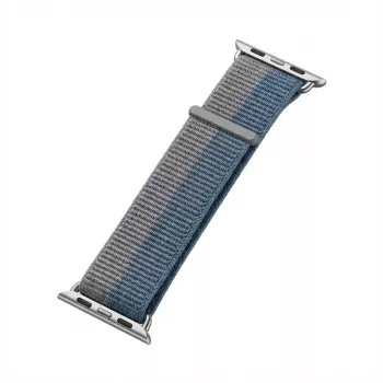 Armband GUAN Premium Plus für Apple Watch 44 mm 45 mm 42 mm 49 mm 46 mm – Grau/Blau