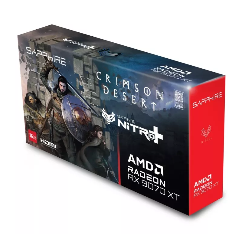 Grafikkarte Sapphire NITRO+ Radeon RX 9070 XT OC Crimson Desert Edition — 16 GB GDDR6, 256-Bit, PCIe 5.0