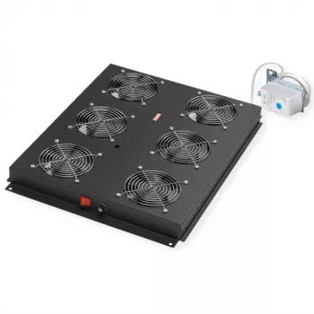 Deckenventilator ROLINE 19-Zoll-Dacheinheit 6 Lüfter Thermostat schwarz