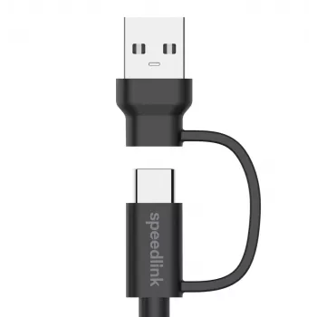 USB 3.2 Gen 1 (3.1 Gen 1) Kabel Speedlink SL-460101-BK, 3 m, USB A/USB C auf USB C, schwarz