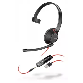 Headset Poly Schwarzwire 5210 Monaural USB-C