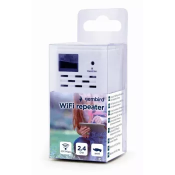 Netzwerk-Repeater Gembird WNP-RP300-03, 300 Mbit/s, 2,4 GHz, 3 dBi interne Antenne, 1x RJ-45