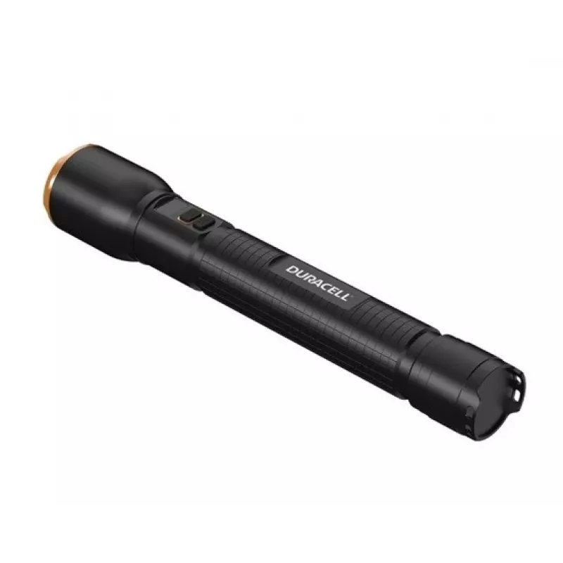 Taschenlampe Duracell DF6000R Geschenkbox — handgehaltene wiederaufladbare Taschenlampe, schwarz