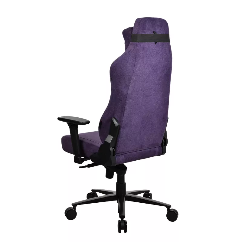 Gaming-Stuhl Arozzi Vernazza SoftFabric Lila — ergonomisches Design, verstellbare Armlehnen und Höhe