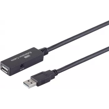 USB-Kabel S/CONN 13-29055 USB 2.0 5 m Schwarz