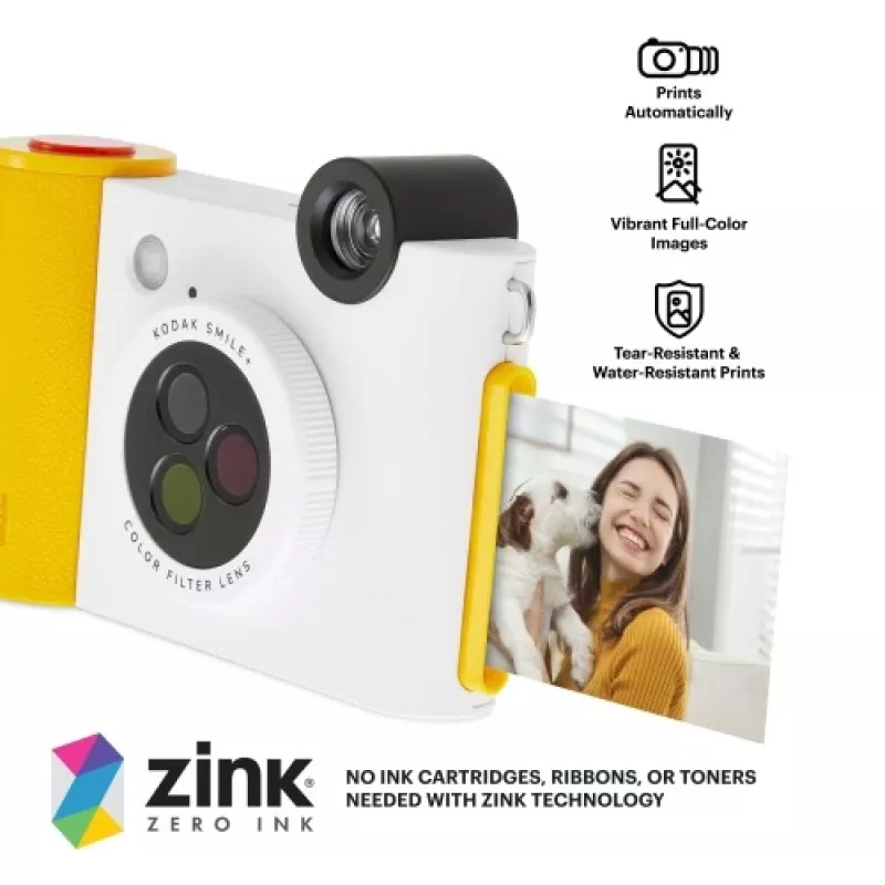 Kodak SMILE+ Sofortbildkamera, 2x3 Zoll, Weiß