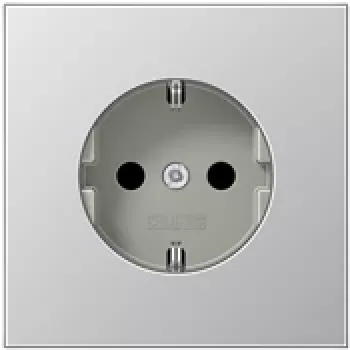Steckdose Jung AL 1520 CEE 7/3, Aluminiumgehäuse, 250 V, 16 A, 70×70 mm