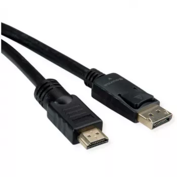 Videokabel-Adapter ROLINE 11.04.5776 7.5m HDMI Typ A DisplayPort Schwarz