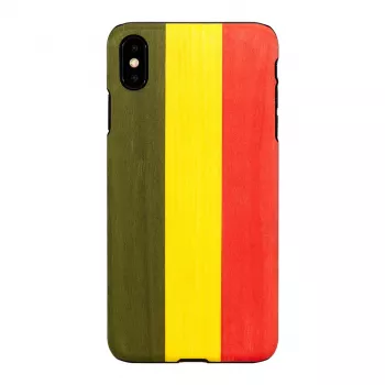 Smartphone-Hülle man and wood für iPhone XS Max – Modell Reggae, schwarz