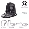 Rucksack XDDESIGN Bobby Hero Small, diebstahlsicher, 11,5 L, Tablet bis 12,9 Zoll, PET/Schaumstoff, schwarz