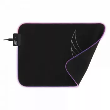 L33T Gaming 160405 Karlvagn RGB Gaming-Mauspad, mittlere Größe, schnelle Oberfläche. 355 x 255 x 3 mm, Schwarz