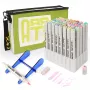 Doppelseitige Marker-Stifte Arrtx LC302628 – Set mit 40 Pastellfarben, Dual-Tip-Marker