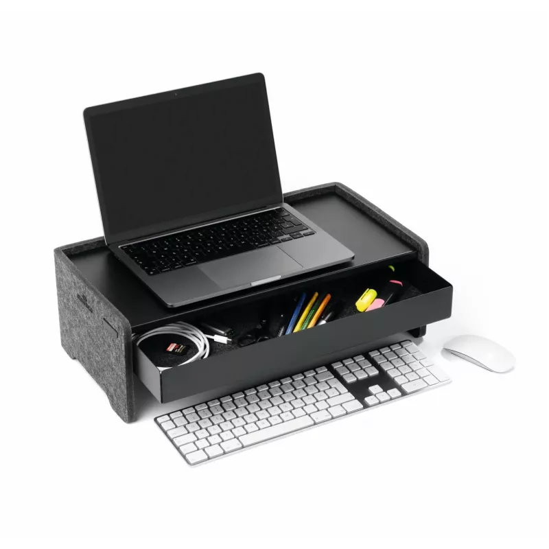 Schublade Durable 508201 Monitorhalterungs-Zubehör Schwarz Metall 468 mm Breite 221 mm Tiefe 53 mm Höhe